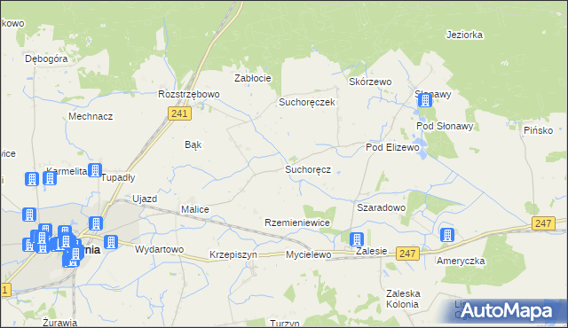 mapa Suchoręcz, Suchoręcz na mapie Targeo