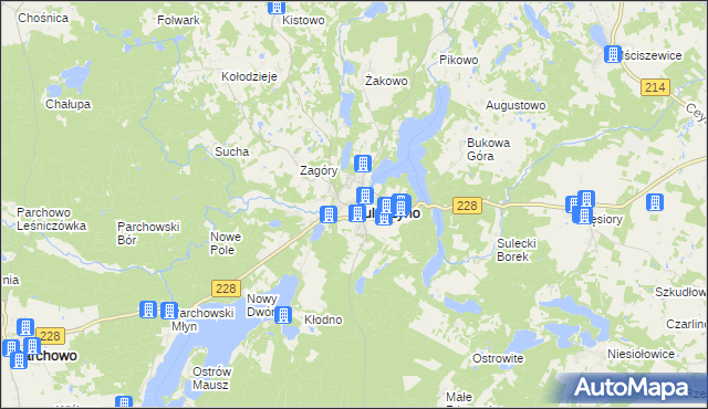 mapa Sulęczyno, Sulęczyno na mapie Targeo