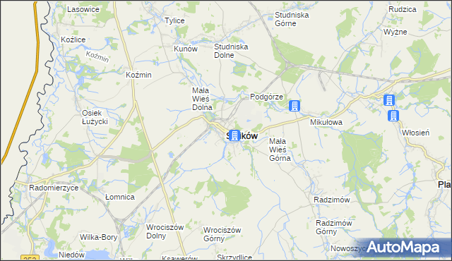 mapa Sulików powiat zgorzelecki, Sulików powiat zgorzelecki na mapie Targeo