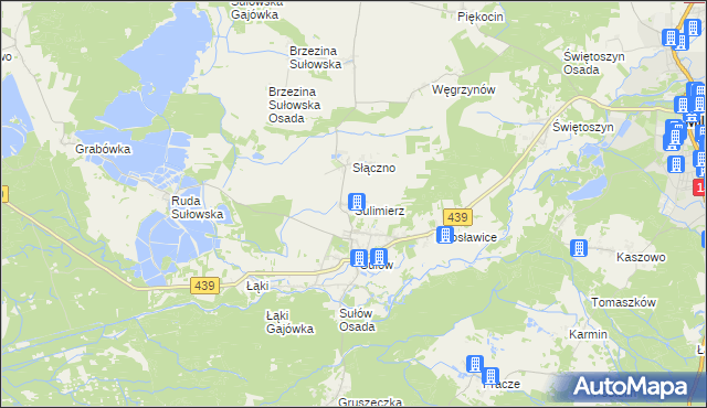 mapa Sulimierz gmina Milicz, Sulimierz gmina Milicz na mapie Targeo