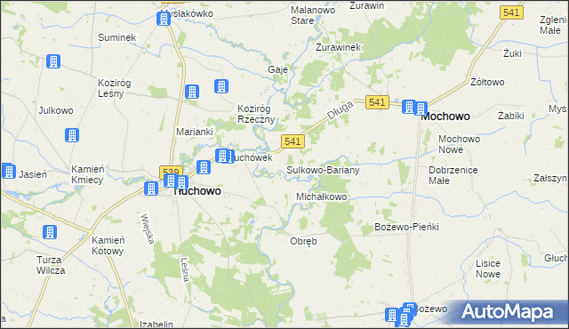 mapa Sulkowo-Bariany, Sulkowo-Bariany na mapie Targeo