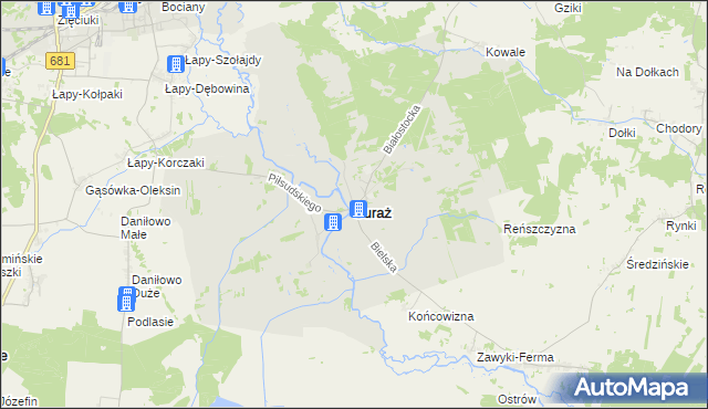 mapa Suraż, Suraż na mapie Targeo