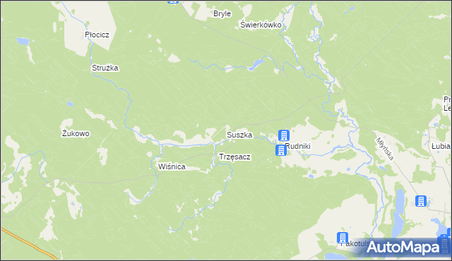 mapa Suszka gmina Przechlewo, Suszka gmina Przechlewo na mapie Targeo