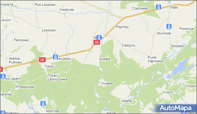 mapa Suwała, Suwała na mapie Targeo