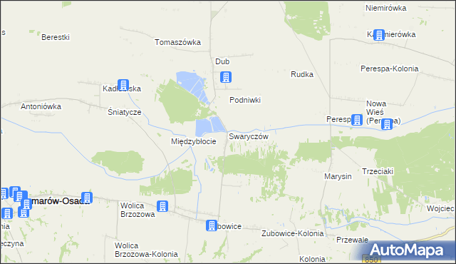 mapa Swaryczów, Swaryczów na mapie Targeo