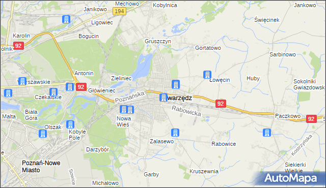 mapa Swarzędz, Swarzędz na mapie Targeo