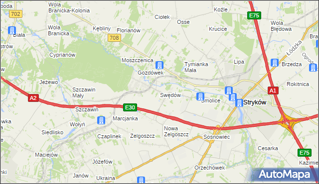 mapa Swędów, Swędów na mapie Targeo