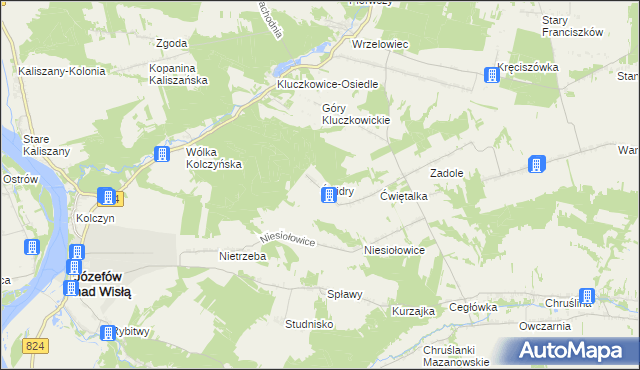 mapa Świdry gmina Opole Lubelskie, Świdry gmina Opole Lubelskie na mapie Targeo