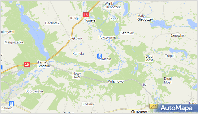 mapa Świecie gmina Brzozie, Świecie gmina Brzozie na mapie Targeo