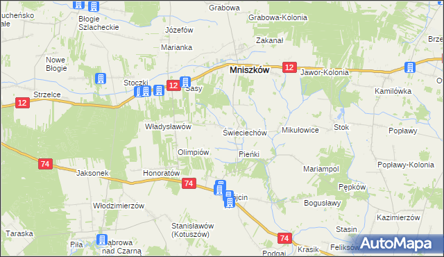 mapa Świeciechów, Świeciechów na mapie Targeo