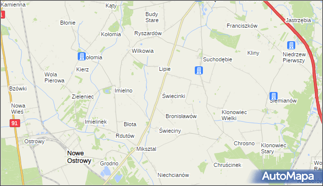 mapa Świecinki, Świecinki na mapie Targeo