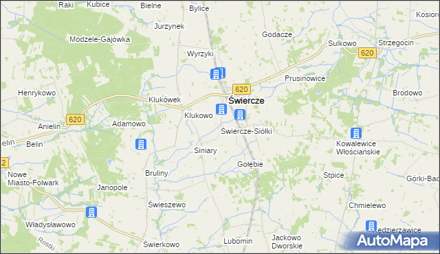 mapa Świercze-Siółki, Świercze-Siółki na mapie Targeo