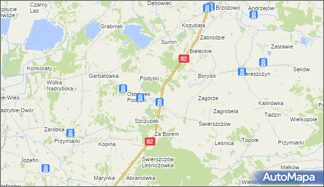 mapa Świerszczów-Kolonia, Świerszczów-Kolonia na mapie Targeo