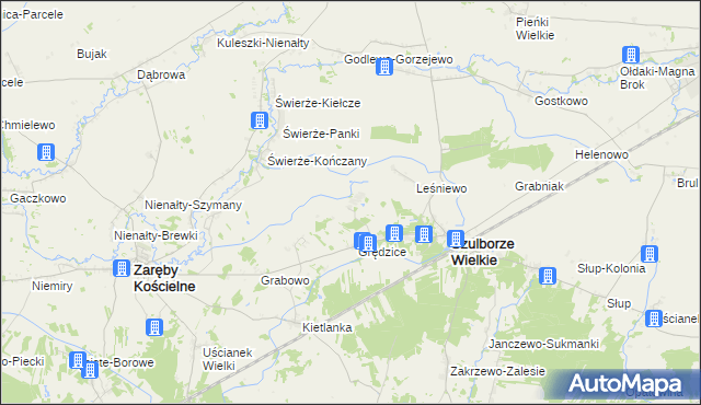 mapa Świerże-Leśniewek, Świerże-Leśniewek na mapie Targeo