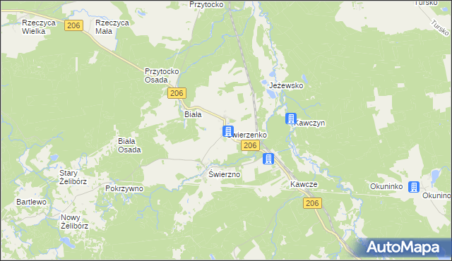 mapa Świerzenko, Świerzenko na mapie Targeo