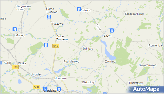 mapa Świniarc, Świniarc na mapie Targeo