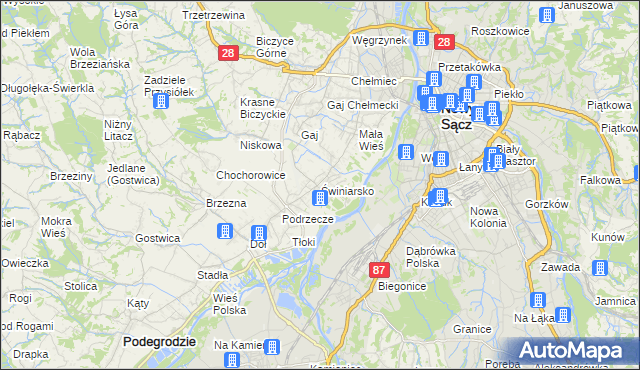 mapa Świniarsko, Świniarsko na mapie Targeo