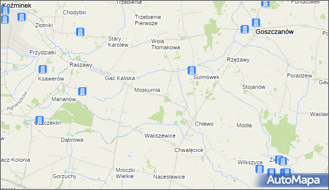 mapa Świnice Kaliskie, Świnice Kaliskie na mapie Targeo