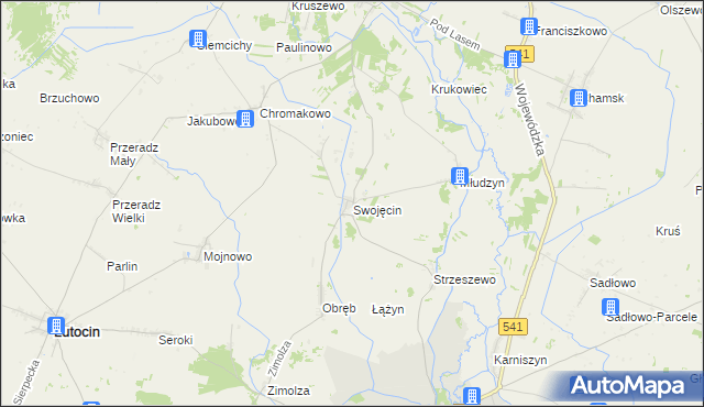 mapa Swojęcin, Swojęcin na mapie Targeo