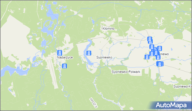 mapa Sypniewko, Sypniewko na mapie Targeo