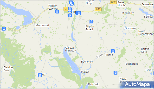 mapa Szafranki gmina Filipów, Szafranki gmina Filipów na mapie Targeo