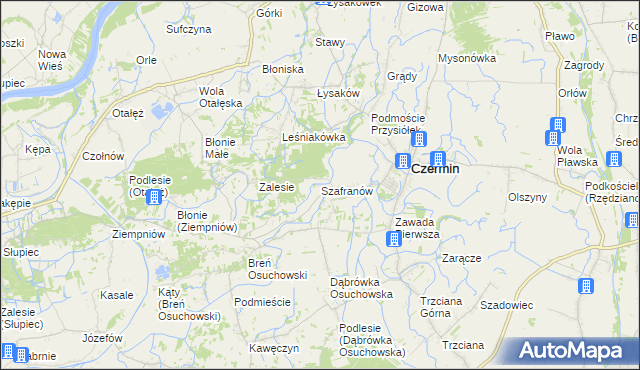 mapa Szafranów, Szafranów na mapie Targeo