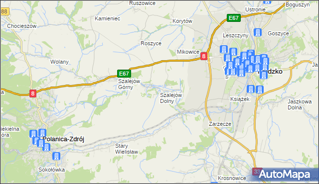 mapa Szalejów Dolny, Szalejów Dolny na mapie Targeo