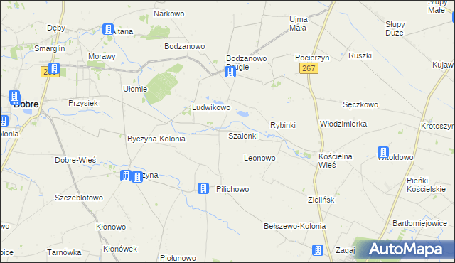 mapa Szalonki, Szalonki na mapie Targeo