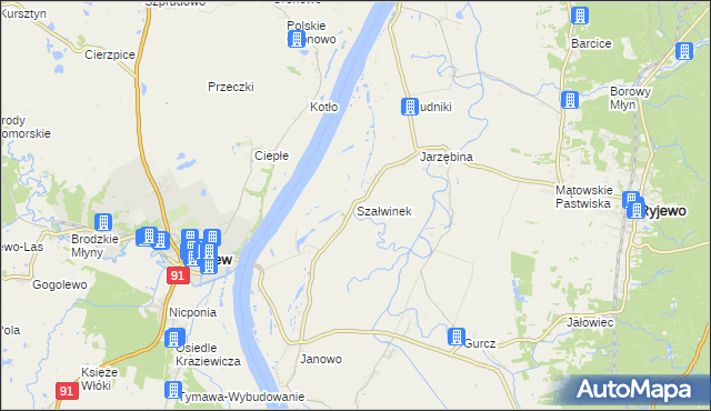 mapa Szałwinek, Szałwinek na mapie Targeo