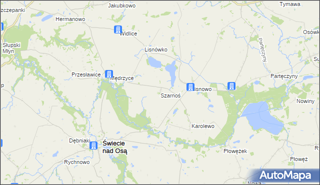 mapa Szarnoś, Szarnoś na mapie Targeo