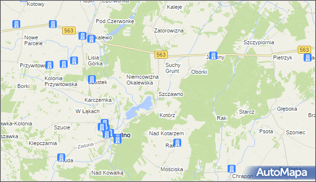 mapa Szczawno gmina Skrwilno, Szczawno gmina Skrwilno na mapie Targeo