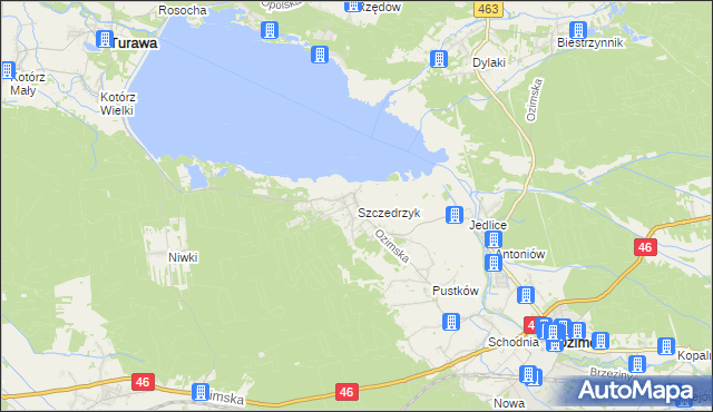 mapa Szczedrzyk, Szczedrzyk na mapie Targeo