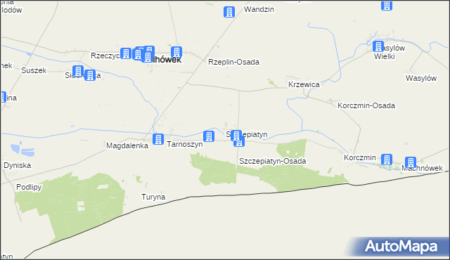 mapa Szczepiatyn, Szczepiatyn na mapie Targeo