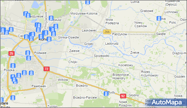 mapa Szczepidło, Szczepidło na mapie Targeo