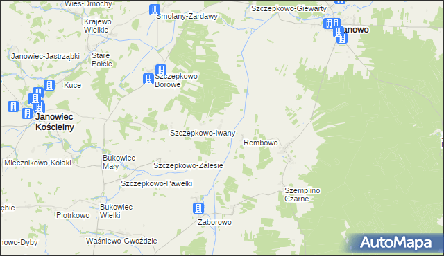 mapa Szczepkowo-Skrody, Szczepkowo-Skrody na mapie Targeo