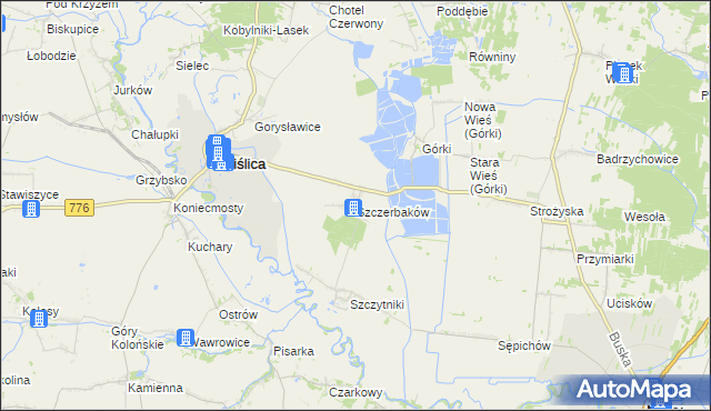 mapa Szczerbaków, Szczerbaków na mapie Targeo