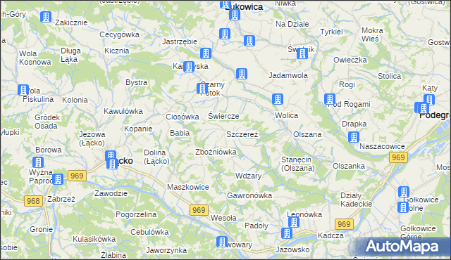 mapa Szczereż, Szczereż na mapie Targeo