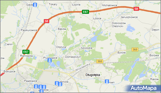 mapa Szczodre, Szczodre na mapie Targeo