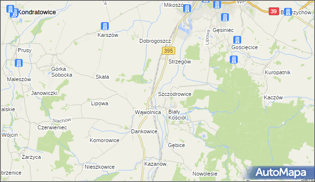 mapa Szczodrowice, Szczodrowice na mapie Targeo