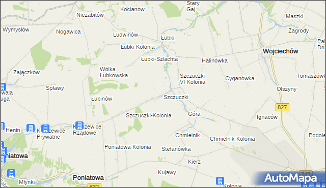 mapa Szczuczki, Szczuczki na mapie Targeo