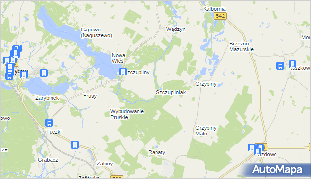 mapa Szczupliniak, Szczupliniak na mapie Targeo