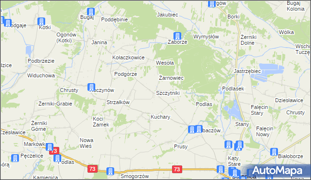 mapa Szczytniki gmina Stopnica, Szczytniki gmina Stopnica na mapie Targeo