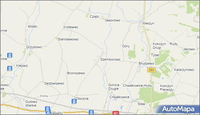 mapa Szemborowo, Szemborowo na mapie Targeo