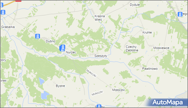 mapa Szeszyły, Szeszyły na mapie Targeo