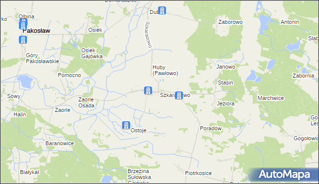 mapa Szkaradowo, Szkaradowo na mapie Targeo