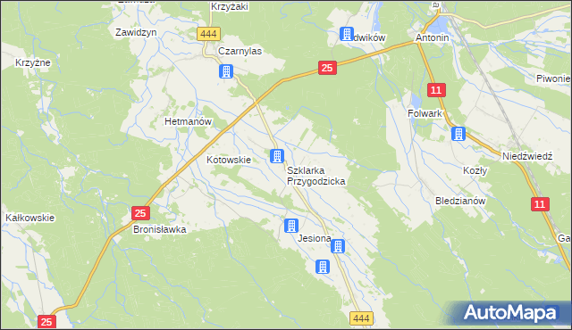 mapa Szklarka Przygodzicka, Szklarka Przygodzicka na mapie Targeo