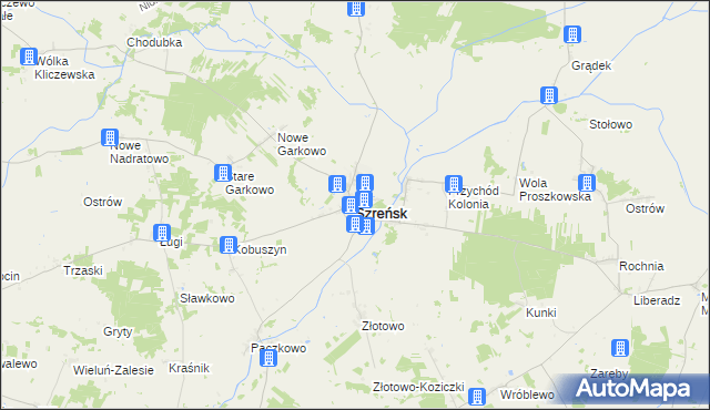 mapa Szreńsk, Szreńsk na mapie Targeo