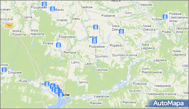 mapa Szumsko, Szumsko na mapie Targeo