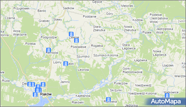 mapa Szumsko-Kolonia, Szumsko-Kolonia na mapie Targeo