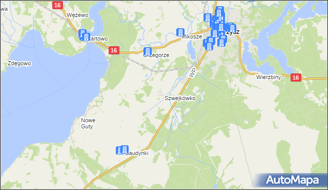 mapa Szwejkówko, Szwejkówko na mapie Targeo